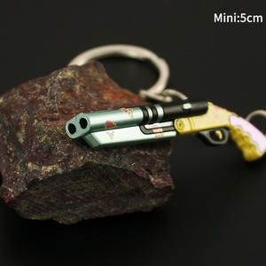 Magepunk Ghost Valorant porte-clés en métal Jeux dragon porte-clés killjoy pistolet court modèle jouets cadeau de vacances porte-clés noël - Product Image 5