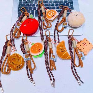 Stock on Hand Plush Keychain Bag Mobile Phone Charm with Food Plush Bread Croissant Plushies Toy Keychain - Product Image 3