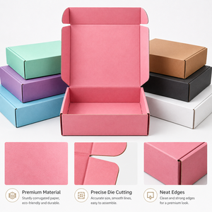 Factory Direct Various Sizes And Colors Corrugated Mailer <b>Boxes</b> Foldable Flat Pack Shipping <b>Boxes</b> For Clothing Shoes Cosmetics - Product Image 2