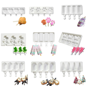 Nouveau 4 Cavity Love Cat Claw Dinosaur Bear Popsicle Mold Multiple Styles Silicone Ice Cream Mold DIY Candy Pudding Mold - Product Image 2