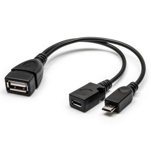 Кабель USB-A (гнездо) на 2 порта Micro USB (штекер/гнездо) OTG для передачи данных и зарядки - Product Image 6