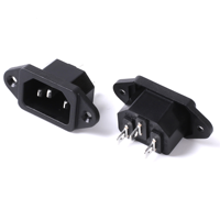 LZ-14-1 IEC-Steckverbinder AC 250V 10A 3-fach Stecker mit Buchse aus Nylonmaterial Industrielle Elektrische Anschlussdose