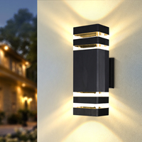Lámpara de pared para patio, iluminación de paisaje, impermeable, Ip65, luces de pared Led para pasillo, linterna exterior, pantalla E27