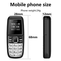 Mini Teléfono Inteligente BM200 con Pantalla de 0.66 Pulgadas, MT6261D, GSM Quad Band, Teléfono Móvil de Bolsillo con Teclado, Doble SIM para Personas Mayores y Estudiantes