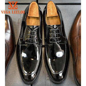 أحذية رجالية رسمية فاخرة من الجلد اللامع، أحذية أوكسفورد من الجلد الطبيعي للأعمال والزفاف - Product Image 3