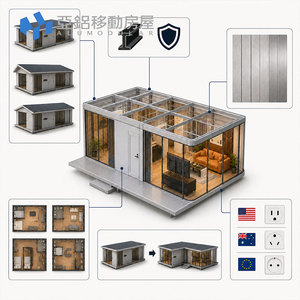 Villa modulaire préfabriquée pour hôtels, complexes hôteliers, projets de camping, maisons modulaires, locations de <span class=keywords><strong>vacances</strong></span> - Product Image 6