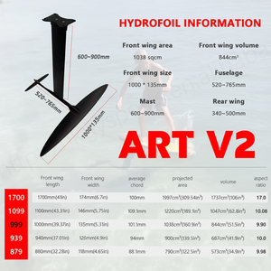 Tabla de Surf Motorizada ART V2 999 con Mástil de Carbono y Aluminio, Hydrofoil, Efoil, Wind Foil, Surf Kite Wing para Lagos y Ríos, Gran Venta - Product Image 1