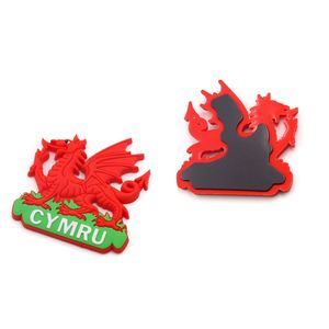 Autocollant en caoutchouc découpé sur mesure avec logo, aimants de réfrigérateur souvenirs du Pays de Gal avec dragon gallois - Product Image 3