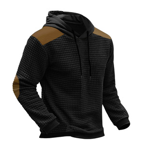 Sudadera con Capucha Personalizable de Estilo Casual para Hombre, de Alta Calidad, para Otoño/Invierno, con Bloques de Color, Jacquard a Cuadros, Bordado 3D, 100% - Product Image 2