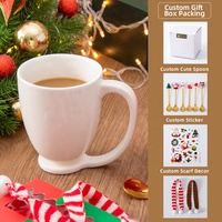 Logo personnalisé, vente en gros, tasse à expresso en porcelaine écologique pour couple, design moderne et luxueux, 380 ml, idées de cadeaux de Noël