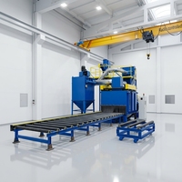 Machine de sablage Puhua pour profilés et tôles en acier, avec moteur PLC pour l'élimination de la rouille, longue durée de vie