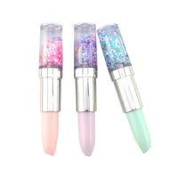 Stylo gel fantaisie de haute qualité en forme de rouge à lèvres, mini stylo bille en forme de rouge à lèvres avec fleur d'huile, magnifique stylo à bille pour filles