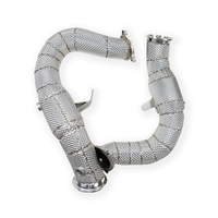 Edelstahl-Hitzeschild Hochleistungs-Downpipe Auspuffanlage Performance-Rennauspuff-Kit für Porsche Macan 3.0T 2015-2018