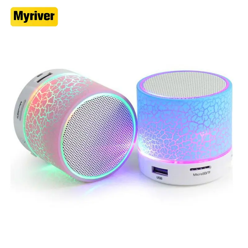 Myriver-Radio Fm personalizada, caja de sonido redonda, Subwoofer, inalámbrica, columna redonda, altavoz de diente azul
