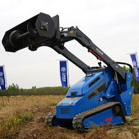 Chargeur multifonction RIPPA avec moteur Kubota 25HP, mini-chargeur compact pour la maison et la ferme, en vente aux États-Unis et en Europe