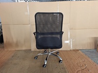 Chaises de bureau importées en gros, chaise de bureau pivotante à dossier bas en maille avec accoudoirs