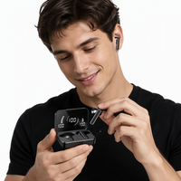 Earbuds Nirkabel TWS Ztxion 5.1 Laris Manis, Tahan Air IPX-5, Dilengkapi Mikrofon, LED, Cermin, In-Ear, Daya Tahan Baterai 3 Jam, Volume Dapat Diatur