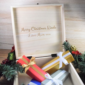 Scatole regalo <span class=keywords><strong>di</strong></span> natale scatola <span class=keywords><strong>di</strong></span> legno con Logo inciso personalizzato scatola regalo in legno da <span class=keywords><strong>disegno</strong></span> colorato - Product Image 3
