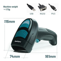 Lector de Códigos de Barras Portátil Industrial DPM, Escáner de Códigos QR USB, Lector de Códigos de Barras 2D con Cable USB, OEM Industrial