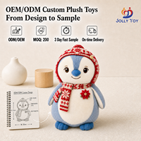 Personnalisez votre design de peluche, faible MOQ, poupée pingouin en coton personnalisée de 10 cm et 20 cm, figurines en peluche, fabricant de jouets en peluche sur mesure