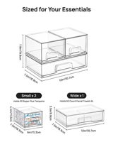 Tiroirs de rangement empilables transparents en plastique pour salle de bain, capacité 10 kg, boîtes de rangement pour maquillage, rouges à lèvres, bijoux et sacs