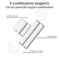 Lot de 4 aimants multifonctions longs et puissants pour la manucure des yeux de chat, outil magnétique puissant pour vernis à ongles