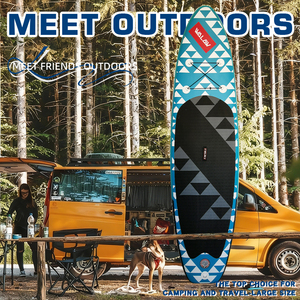 Tabla de Paddle Surf NovaSpark con Patrón Triangular de PVC Ecológico, 320x81x15cm, Diseño Geométrico para Lagos - Product Image 4
