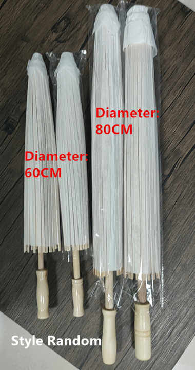 33 Inch White Paper Parasol Umbrella - Wedding Decor, DIY Craft, Photo Backdrop