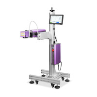 Machine de marquage laser à fibre entièrement automatique pour l'impression de dates d'expiration, de graphiques, de logos, sur boîtes d'emballage, sacs en plastique, métal, etc.