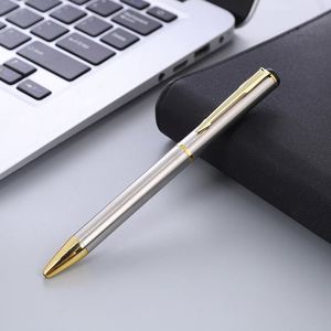 Bolígrafo de Metal con Clip en Forma de Flecha y Detalles en Negro Brillante y Dorado, Bolígrafo de Firma con Logotipo Personalizado para Oficina, Hotel, Regalo Promocional Corporativo - Product Image 5