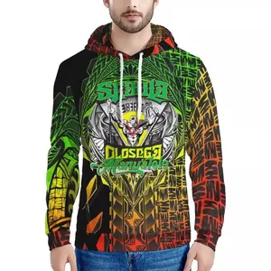 Sudadera con capucha de gran tamaño para hombre y mujer, ropa con estampado completo personalizado, logotipo del equipo de la liga de fútbol americana, Color Rasta