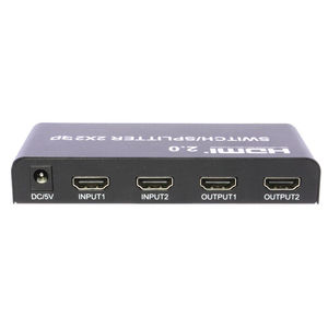 <span class=keywords><strong>2X2</strong></span> <span class=keywords><strong>HDMI</strong></span> Ver 2.0 4K Vraie Matrice Commutateur Splitter 2 En 2 Sur L'affichage Avec Télécommande - Product Image 6