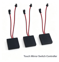 Módulo de Interruptor Táctil con Sensor de Intensidad y Cable Conector Macho-Hembra para Tira de Luz LED de Espejo de Baño