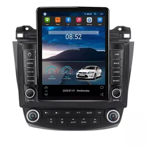 टेस्ला एंड्रॉयड 11 carplay + ऑटो कार ऑडियो के लिए होंडा एकॉर्ड 7 2003-2007 8 + 128GB कार जीपीएस AM एफएम विभाजित स्क्रीन जीपीएस नेविगेटर