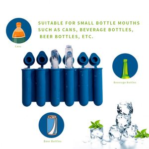 Moule à glaçons réutilisable en silicone écologique avec couvercle, 6 cavités mini, facile à démouler, anti-fuite, compatible lave-vaisselle, pour tubes à glace - Product Image 3