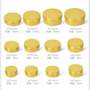 Scatola di metallo rotonda <span class=keywords><strong>vuota</strong></span> personalizzata scatola di alluminio dorato 5-250ml scatola di metallo rotonda dorata lattine di metallo - Product Image 3