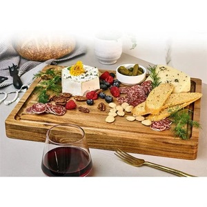 Acacia <b>Wood</b> Cutting Board 38x25.5x2.5 Cm Rectangle Kitchen Chopping <b>Block</b> For Fruits Vegetables Bread Serving - Product Image 3