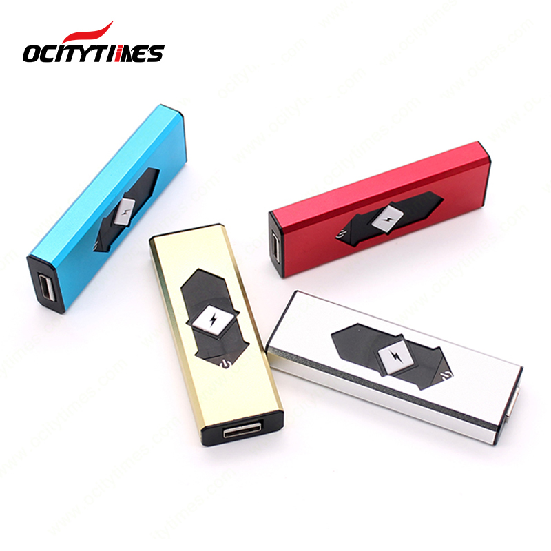 USB перезаряжаемая ветрозащитная беспламенная электрическая зажигалка Ocitytimes Egg 05 с двойной дугой