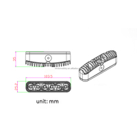 Feux de signalisation à montage en surface quadricolores pour véhicules, feux LED d'avertissement DC12V 24V étanches LTD16V