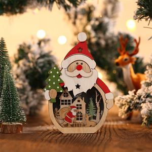 Décorations de Noël lumineuses en forme de Père Noël en bois pour hôtels, ornements de fenêtre, décorations de Noël en plastique – Nouveauté directe usine - Product Image 3