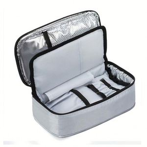 Portable Luxury Outdoor Reusable Insulin Cooler <b>Bag</b> with Zipper Closure Large Capacity Durable Storage for Insulin and <b>Ice</b> <b>Pack</b> - Product Image 4