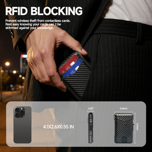 <strong>Men's</strong> Minimalist PU <strong>Wallet</strong> RFID Card Holder Pop-upWallet Slim Short Length Bifold <strong>Wallet</strong> with Magnetic Closure and Money Clip - Product Image 6