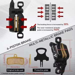 Freno Hidráulico BUCKLOS HD-735 para E-Bike 1150mm 1950mm con Desconexión de Potencia de 4 Pistones Freno de Disco Hidráulico para <span class=keywords><strong>Ebike</strong></span> Scooter MTB y Piezas de Bicicleta - Product Image 4