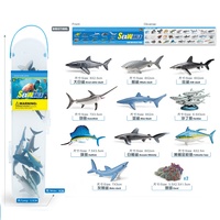 Figurines d'animaux marins réalistes SL Models, dauphin, requin, PVC, éducatives, échelle 1/12, emballage d'origine, préscolaire, enfants, unisexe