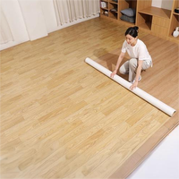 Rouleau de revêtement de sol en linoléum imperméable à la texture du bois en feutre pour intérieur et maison Rouleau de feuille de revêtement de sol en plastique Rouleau de vinyle PVC