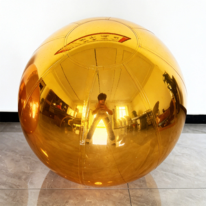 Bola de Espejo Inflable Color Oro Rosa, Globo de Burbuja Grande Reutilizable y Brillante para Fiestas de Cumpleaños y Bodas, Personalizable - Product Image 2