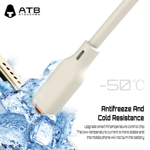 Cable de Datos para Teléfono <span class=keywords><strong>Móvil</strong></span> de Silicona al por Mayor, Duradero y Portátil, Carga Rápida, Anti-Doblez para iPhone y Serie <span class=keywords><strong>Samsung</strong></span> - Product Image 3