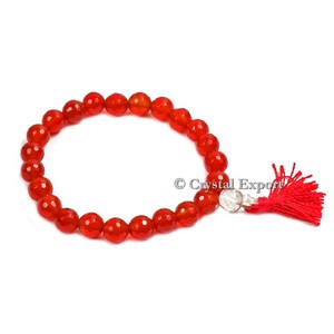 High Quality Faceted Carnelian Power Healing Bracelet - Product Image 1