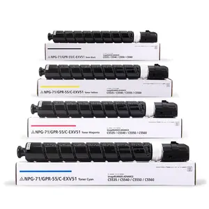 GPR-55 C-EXV51 NPG71 renkli fotokopi dolum Toner G71 için uyumlu Toner kartuşları Canon DX C5735/5740