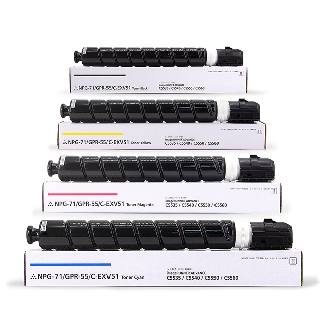 GPR55 C-EXV51 NPG71 Color Copier Refill Toner G71 Compatible Toner Cartridge for Canon IR C5535 C5540 C5550 C5560 DX C5735 C5740